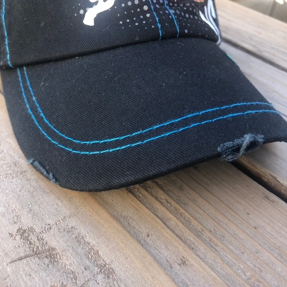 NEW Distressed Bling Football Hat